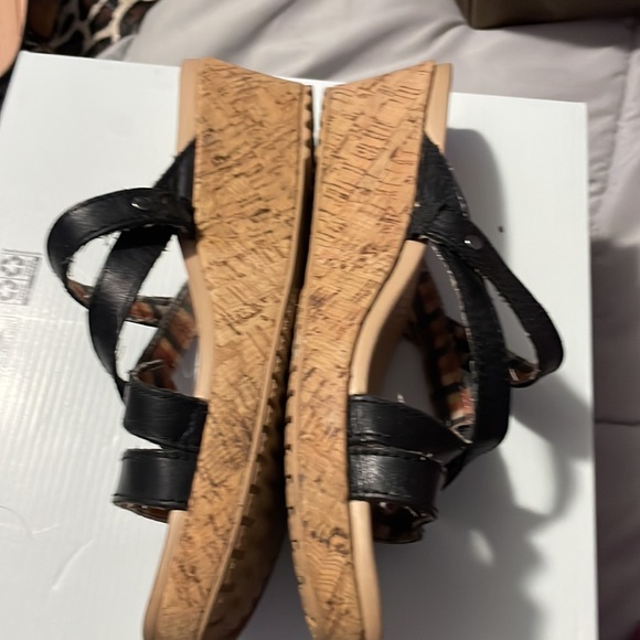 Croc black wedge sandals size 9 - Picture 3 of 5